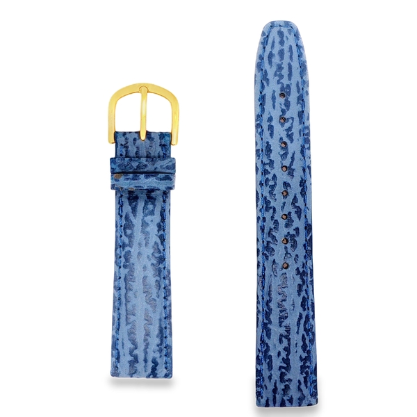 18 mm Leather Straps - Blue -